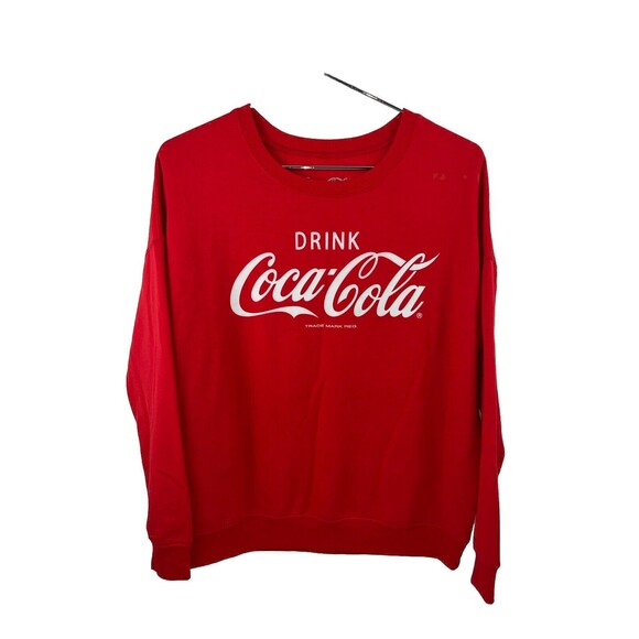 Women's Coca-Cola Graphic Soft Sweatshirt - Red Color, Size M - Picture 2 of 7